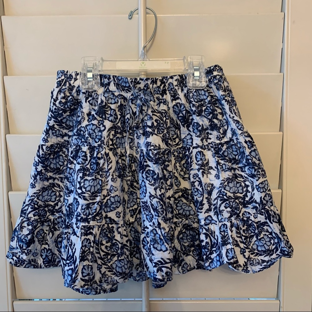 Gap light blue floral miniskirt